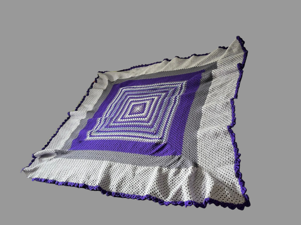 Crochet granny square blanket